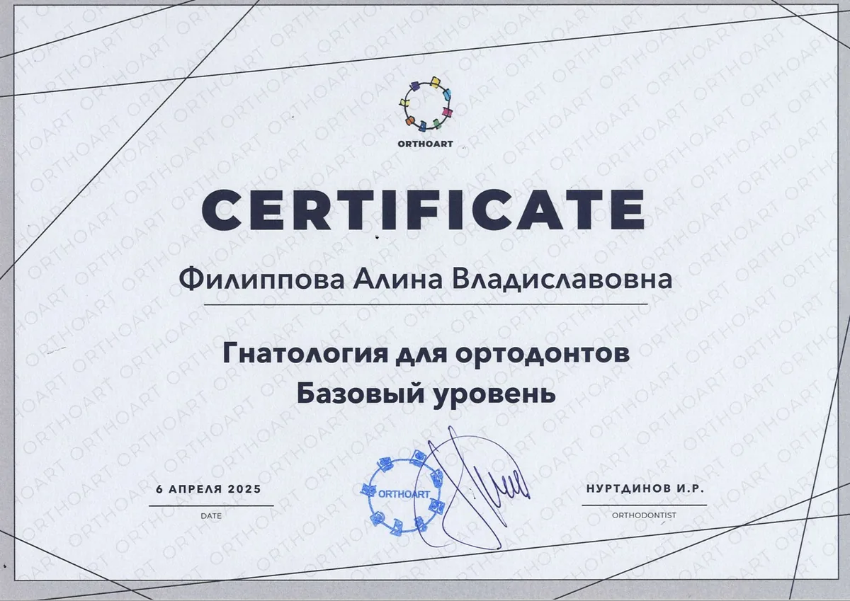 2025 Orthoart (Гнатология для ортодонтов. Базовый уровень)