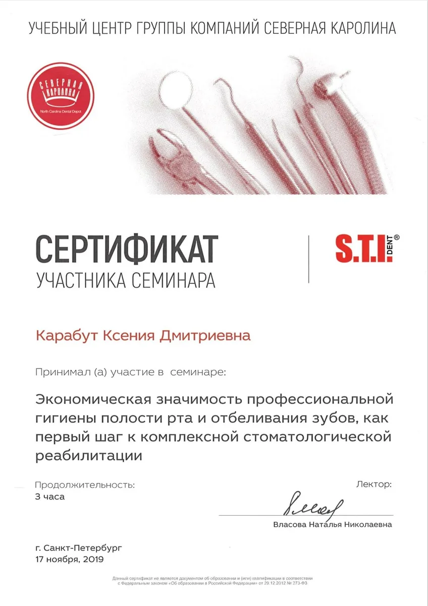 Экономическая значимость профессиональной гигиены и отбеливания 2019